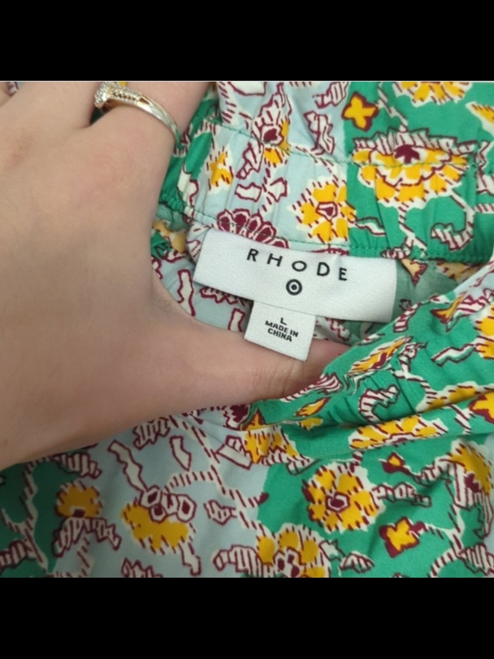RHODE Green and Yellow Floral Smocked Skirt Set - Picture 9 of 10